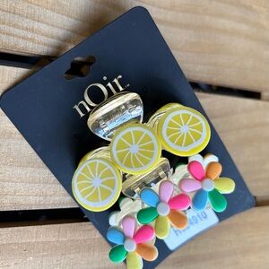 Noir Hair Claw Clips Womens Hair Accessories Lemon Daisy New Multicolor